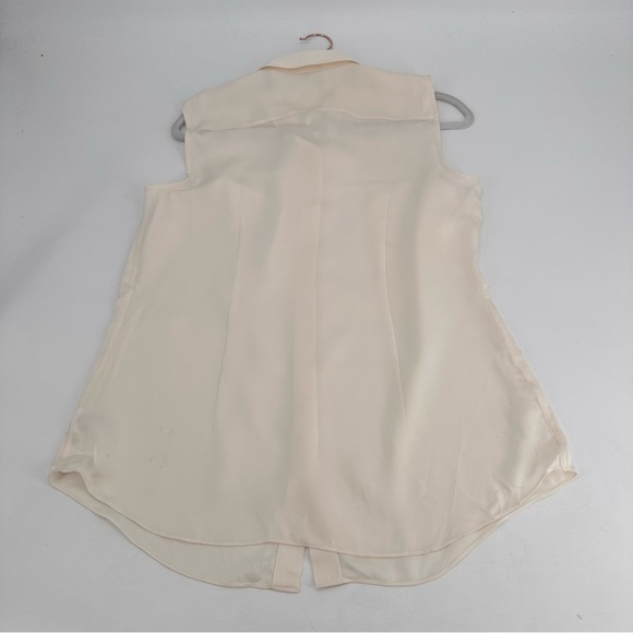 Theory Tanelis Sleeveless Top in Silk Georgette Large - Picture 5 of 5